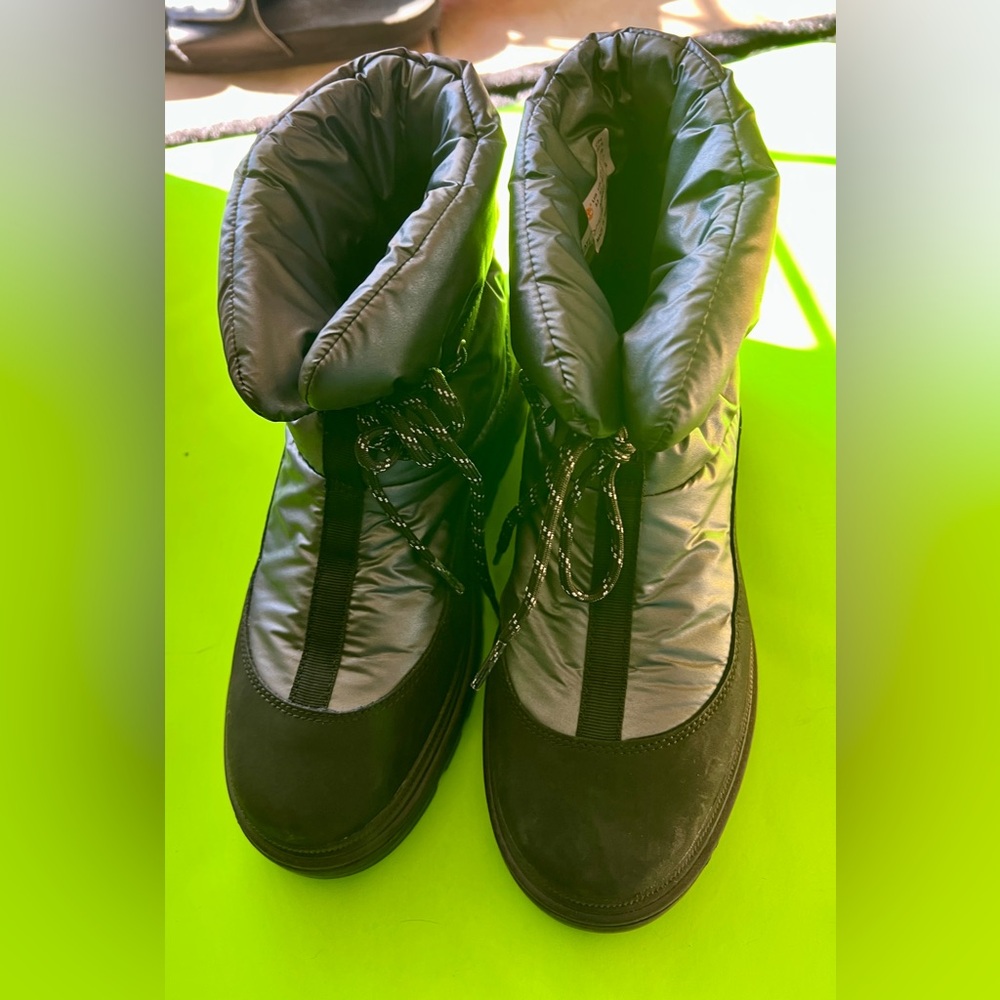 Timberland Women’s Ray City Black Gunmetal Puffer Boots US 8.5 EUC